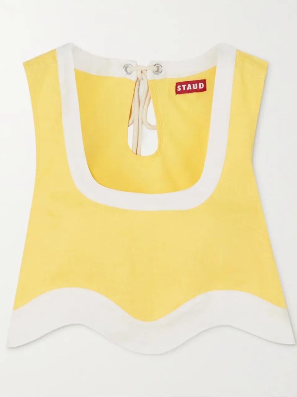NWT ✨ Staud Yellow & White cropped top